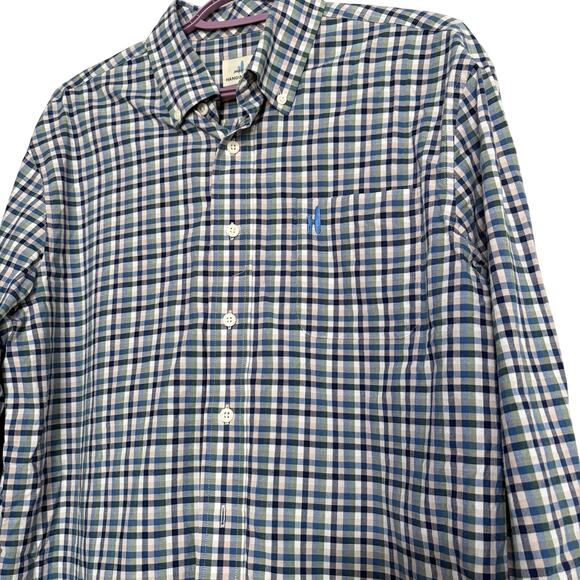Johnnie O Hangin Out Button Down Shirt Plaid Medium Tailgate Prep Harborcore - Picture 2 of 7
